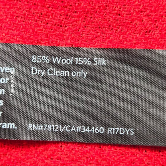 Eileen Fisher Wool & SIlk Lightweight Scarf Red, Burgundy, Purple - Picture 4 of 12